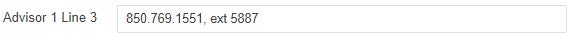 Image showing Advisor 1 Line 3 input field