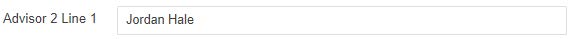 Image showing Advisor 2 Line 1 input field