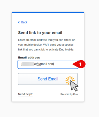 Image of send link to your email