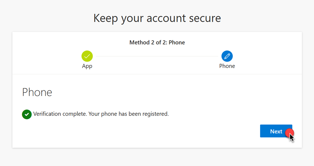Phone has been registered