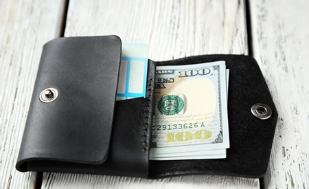 Wallet with money